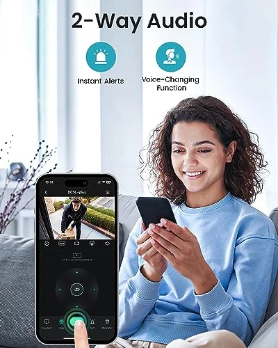 Outdoor Security Camera with Pan-Tilt 360° View, Motion Detection, and Full-Color Night Vision — Dome Surveillance Cameras, DEKCO