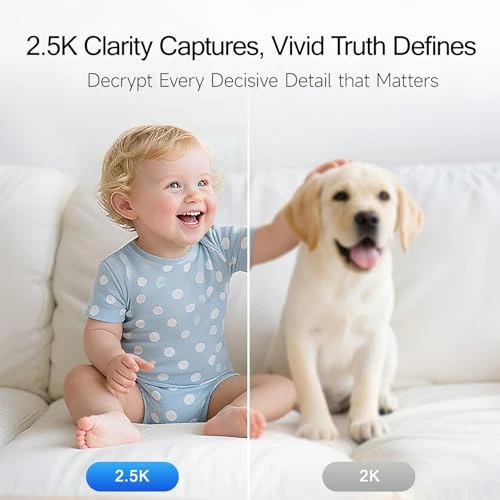 Pet/Dog Camera with Speaker/Phone App, No-Monthly-Fee AI Person/Pet/Cry Detection Security Camera Indoor, PTZ 2.4GHz... — Cameras & Monitors, CINMOORE
