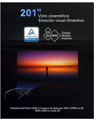 AR Glasses with 201-inch Micro OLED Display — Smart Glasses, TCL