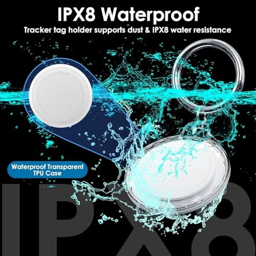 Bluetooth Tracker Tags 4 Pack with Waterproof Keyrings — Item Locators, LAOLASEED