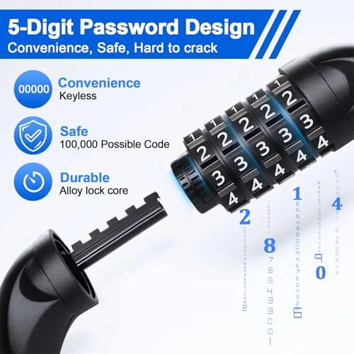 Combination Bike Chain Lock — Chain, NDakter