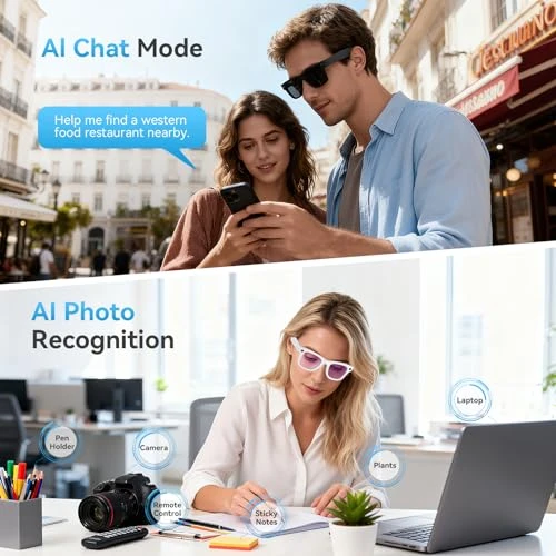 Smart Glasses with Camera and AI Assistant — Smart Glasses, BooaBei
