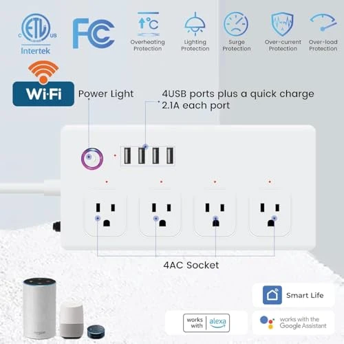 Smart Plug Power Strip with Surge Protection — Power Guardians, XENON