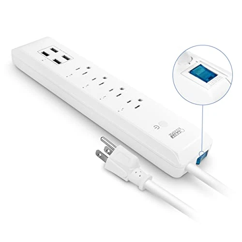 Smart Power Strip with Voice Control and App Scheduling — Power Solutions & Surge Protection, Feit Electric