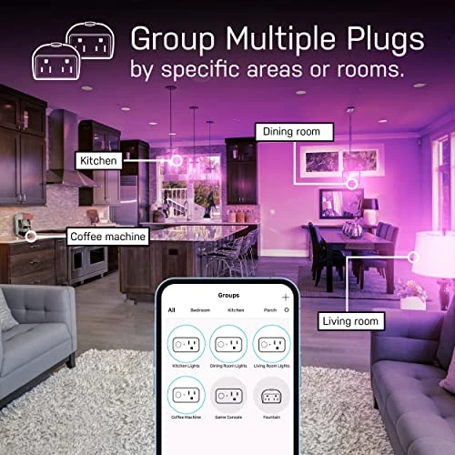 Smart Power Strip with Voice Control and App Scheduling — Power Solutions & Surge Protection, Feit Electric