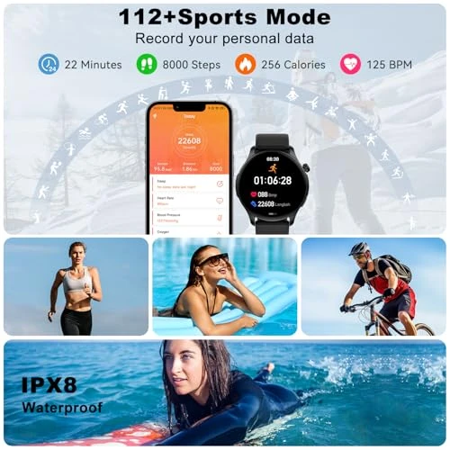 Fitness Smartwatch with AMOLED Screen and Bluetooth Calling — Smartwatches, Kimeag