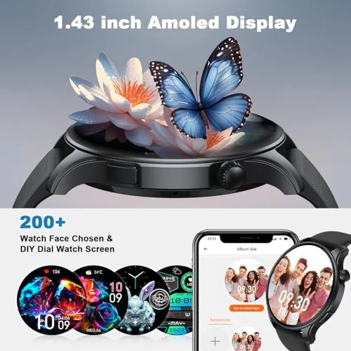 Fitness Smartwatch with AMOLED Screen and Bluetooth Calling — Smartwatches, Kimeag
