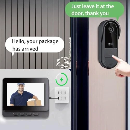 Wireless Doorbell Camera with Screen — Security Cameras, Winnes