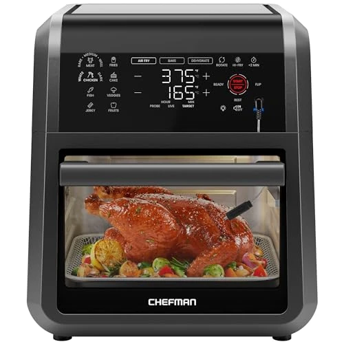 12 Quart 5-in-1 Air Fryer with Integrated Smart Cooking Thermometer — Air Fryers, Chefman