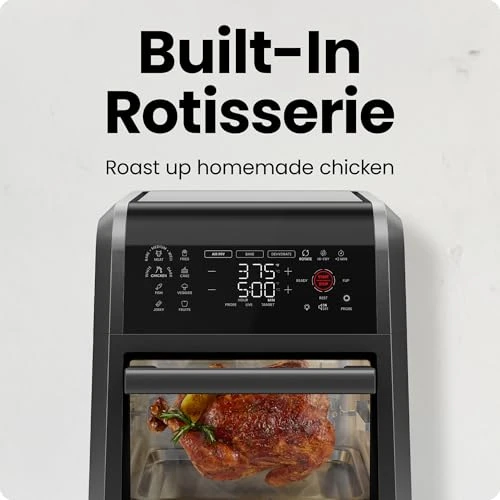 12 Quart 5-in-1 Air Fryer with Integrated Smart Cooking Thermometer — Air Fryers, Chefman