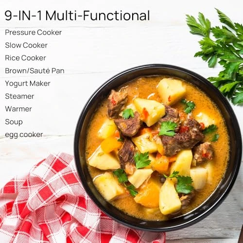 9-in-1 Electric Pressure Cooker 6QT Multi-Functional Programmable Non-Stick Pot — Electric Pressure Cookers, prepAmeal