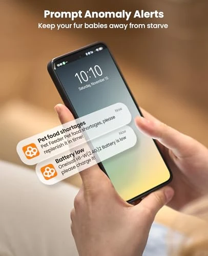 Cordless WiFi Automatic Cat Feeder for 2 Cats — Smart Pet Feeders, oneisall