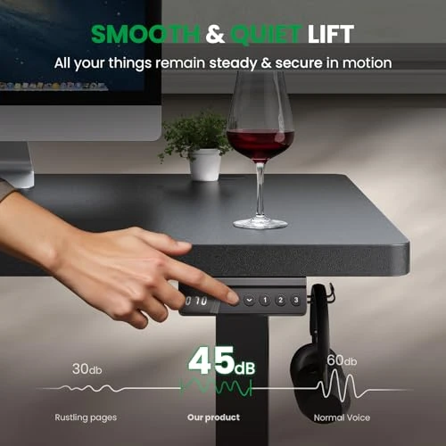 Electric Standing Desk Adjustable — Monitor Stands, DeskShow