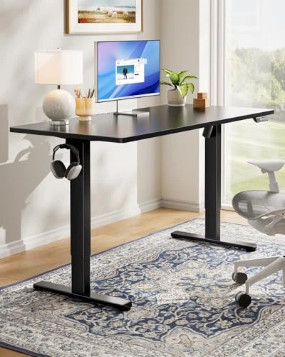 Electric Standing Desk with Whole Piece Desktop — Monitor Stands, HUANUO