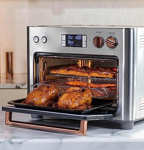 Oven with 14 essential cooking modes, including Air Fry, CrispFinish, Bake, Broil, Roast, Toast, Pizza, WiFi & Smart... — Convection, Café