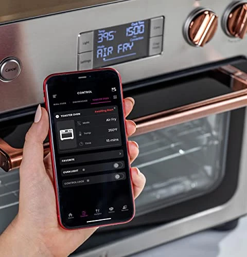 Oven with 14 essential cooking modes, including Air Fry, CrispFinish, Bake, Broil, Roast, Toast, Pizza, WiFi & Smart... — Convection, Café