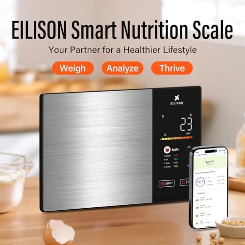Smart Kitchen Scale with Nutrition Calculator — Weight Management Tools, EILISON