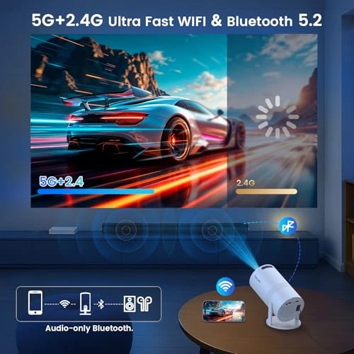 Mini Portable Projector with WiFi and Bluetooth — Home Theater Projectors, Tecaki