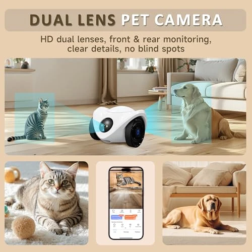 Movable Pet Robot Camera with Treat Dispenser — Cameras & Monitors, OROMVO