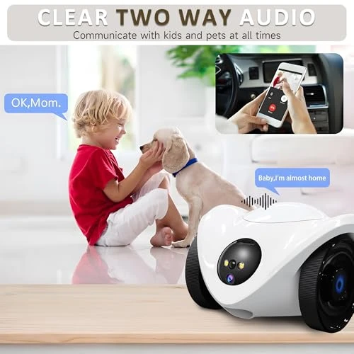 Movable Pet Robot Camera with Treat Dispenser — Cameras & Monitors, OROMVO