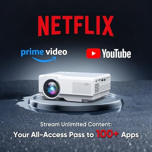 Smart Projector with WiFi and Bluetooth — Home Theater Projectors, NISOO