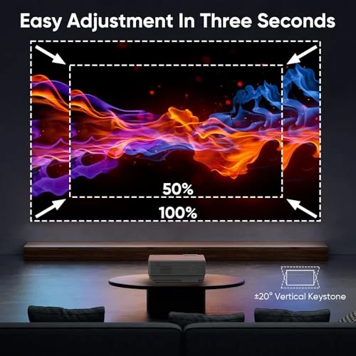 Smart Projector with WiFi and Bluetooth — Home Theater Projectors, NISOO