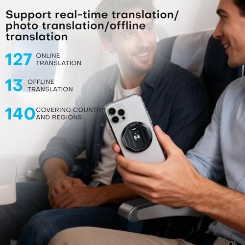 Voice Recorder with AI Transcription, Translation, and Phone Stand — Language Translators, Papanoo