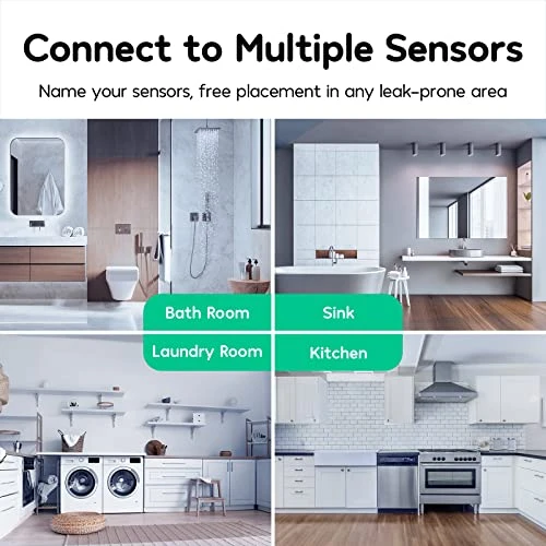 WiFi Water Leak Detector with Adjustable Alarm and Notifications — Water Leak Detection Systems, Winees
