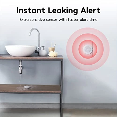 WiFi Water Leak Detector with Adjustable Alarm and Notifications — Water Leak Detection Systems, Winees