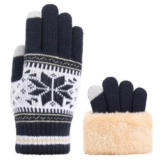 Christmas Knit Gloves with Snowflakes — Gloves & Mittens, Hi Cutie