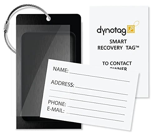 Convertible Luggage ID Tag with Braided Steel Loop — Luggage Tags, Dynotag