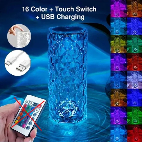 Crystal Table Lamp with LED Projector — Creative Lighting Solutions, Lanzhong