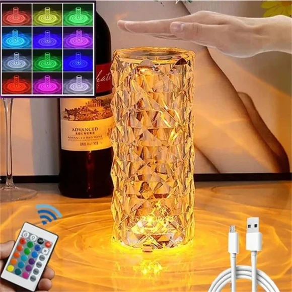 Crystal Table Lamp with LED Projector — Creative Lighting Solutions, Lanzhong