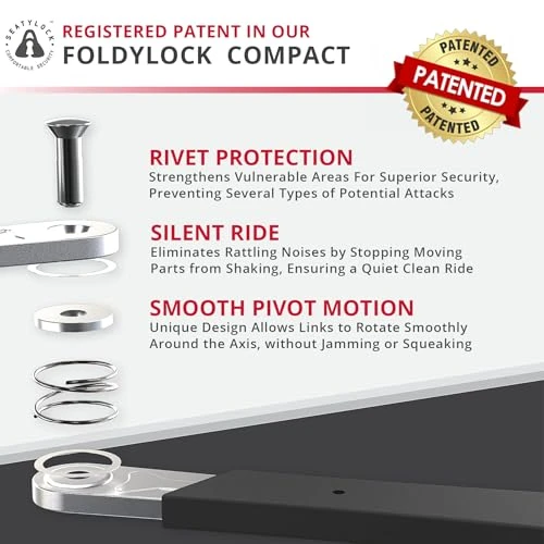 FoldyLock Compact Folding Bike Lock — Chain, Seatylock