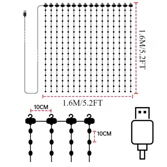 Programmable RGBIC Christmas Lights String — String Lights, Mellow Home