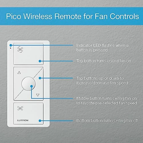 Smart Fan Speed Remote Control — Ceiling Fan Wall Controls, Lutron