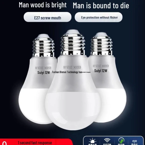 Smart LED Bulb with Motion Sensor, Voice and Sound Control — Step Lights, Chose One