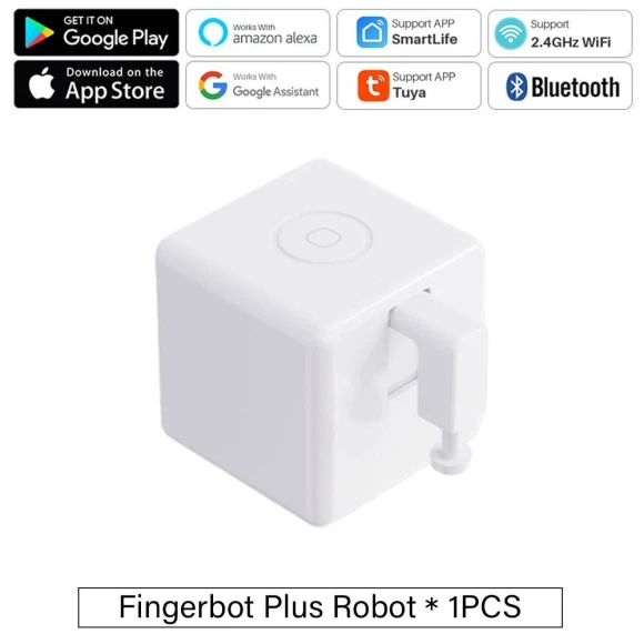 Fingerbot Plus Robot Button Pusher Switch Bot — Smart Home Hubs & Controllers, Tuya