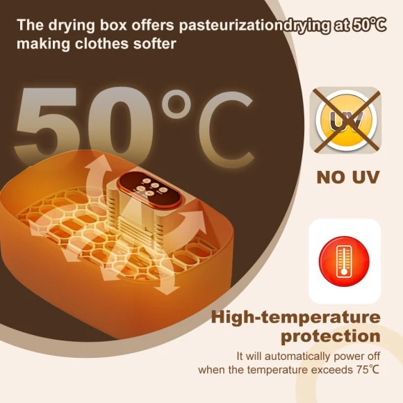 Portable Clothes Dryer with Touch Control, 3 Modes, Lightweight and Travel-Friendly — Trouser Pressers, Kings City