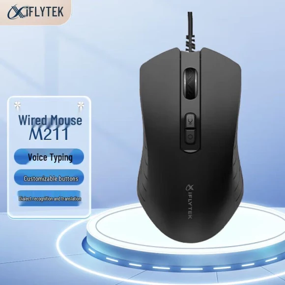 Smart Voice Wired Office Mouse — Voice Recognition & Productivity Software, iFLYTEK