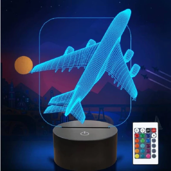3D LED Night Light with Touch Control and 16 Color Options — Night Lights, TrailPeak