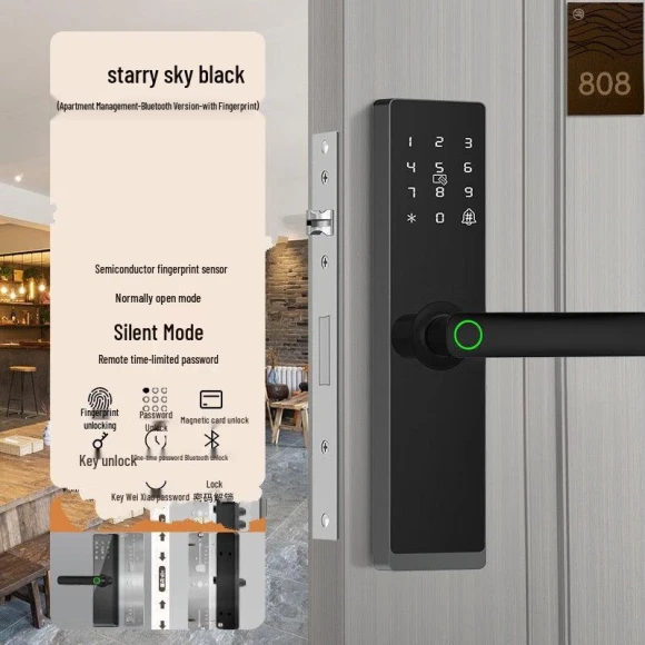 Smart Fingerprint Electronic Door Lock — Biometric Security, Shengbai
