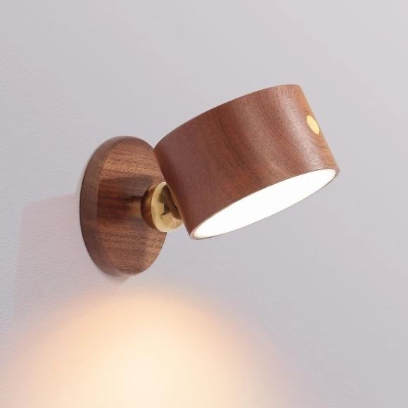 Wooden Wall Light with 360° Rotation — Night Lights, Vinde Home
