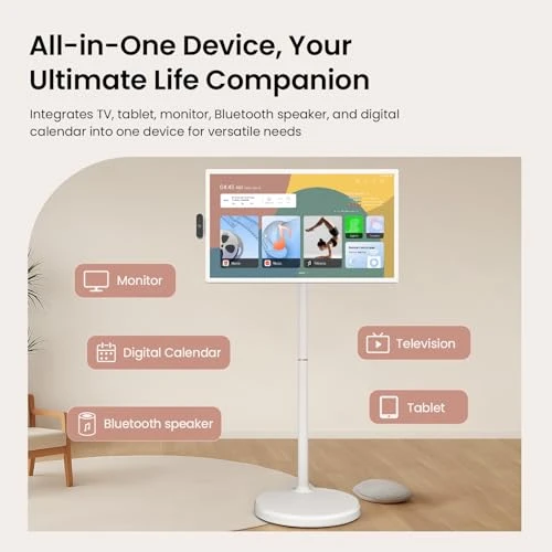 32 Inch FHD Smart Portable TV on Wheels — Streaming Devices, Apolosign