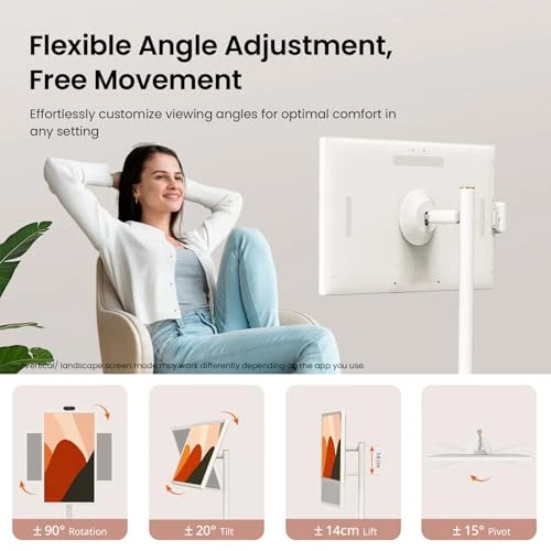 32 Inch FHD Smart Portable TV on Wheels — Streaming Devices, Apolosign