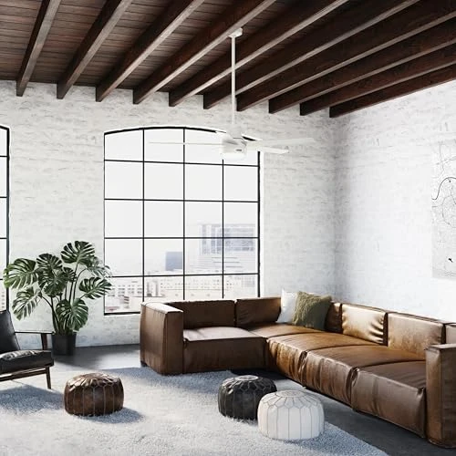 Indoor Ceiling Fan With Light, Remote, 60-inch, Fresh White, Casual-style — Ceiling Fans & Accessories, Hunter