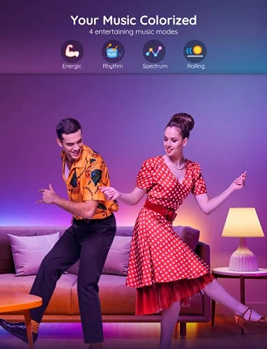 LED Strip Lights with Segmented Color Control and Music Sync — LED Strips, Govee