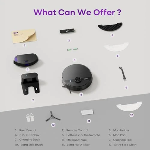 Robot Vacuum and Mop Combo — Smart Cleaning Robots, MONSGA