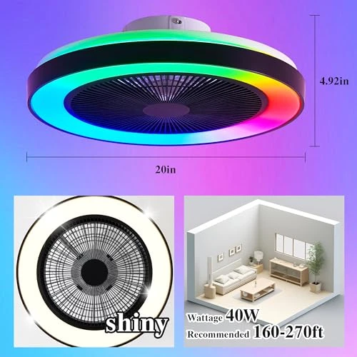 Smart Ceiling Fan with RGB Lights — Ceiling Fans, DIAMONDFORGE