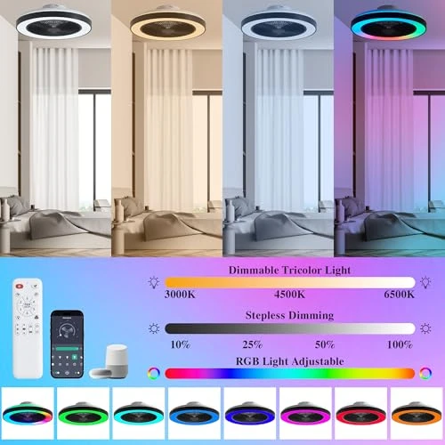 Smart Ceiling Fan with RGB Lights — Ceiling Fans, DIAMONDFORGE